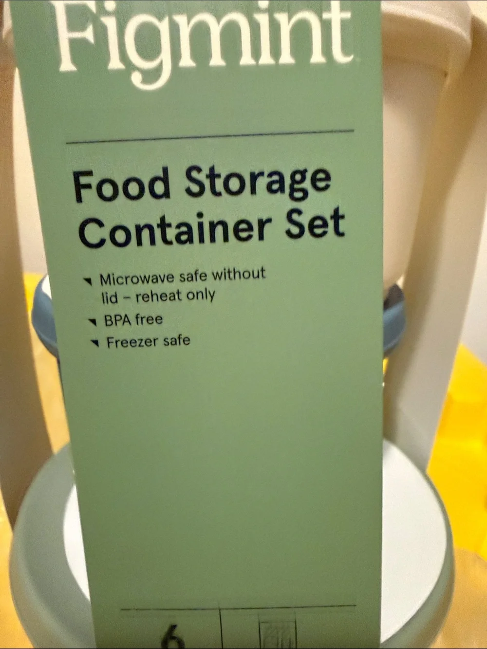 Figmint Stackable Food Storage Set in Blue and White & green